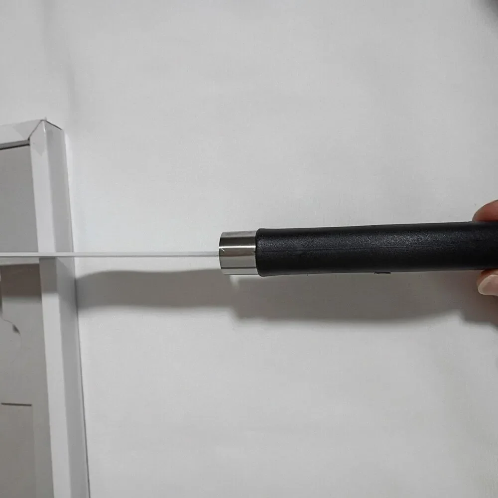 Slitzer Ceramic Coated Santoku Knife Black Handle Open Box